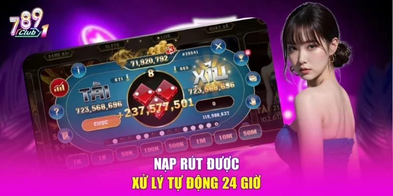 Nạp rút được xử lý tự động 24 giờ